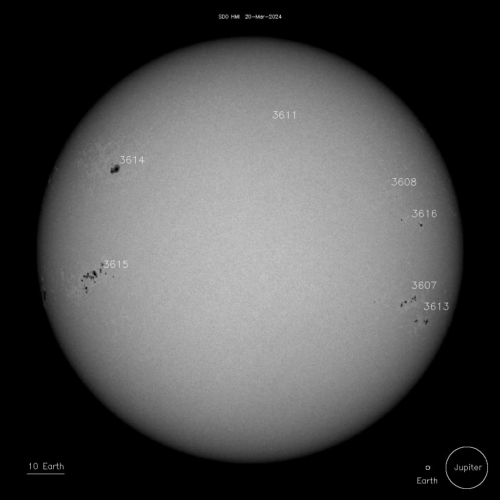 sunspots on March 20 2024
