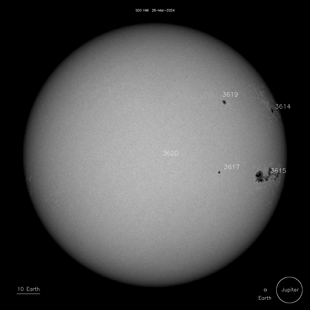 sunspots on march 28 2024 b