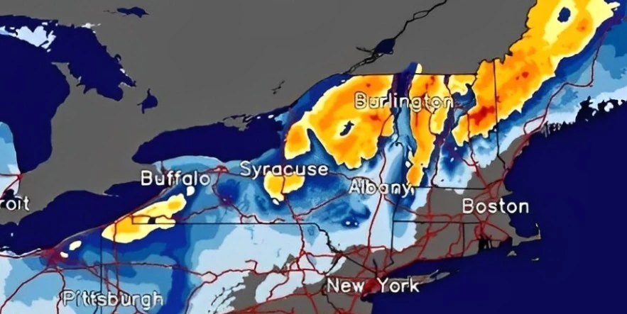 Prolonged winter storm targets interior portions of Northeast, U.S
