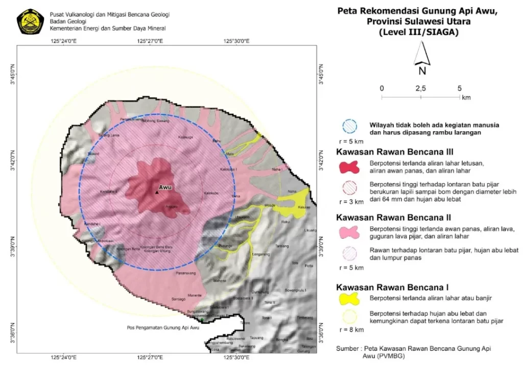 awu volcano alert map april 16 2024