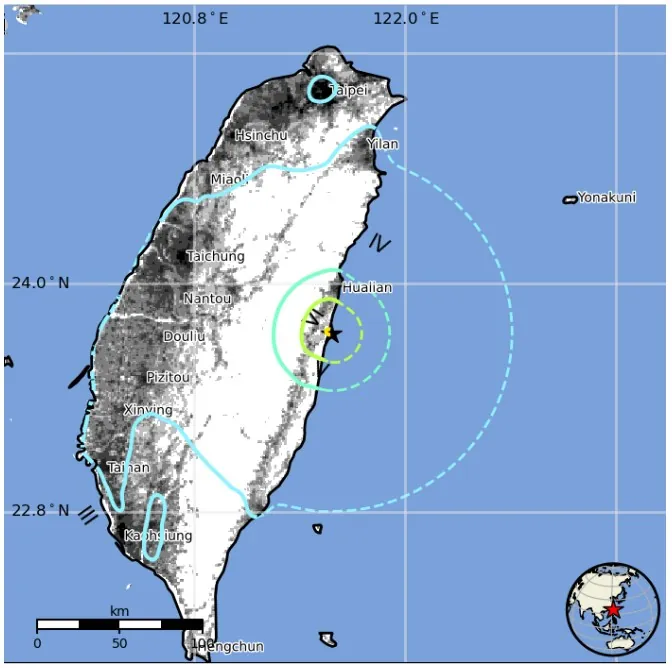 hualien taiwan m5.8 earthquake april 22 2024 usgs epe