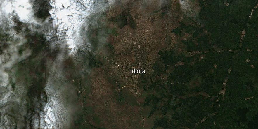 idiofa congo april 3 2024 satellite image