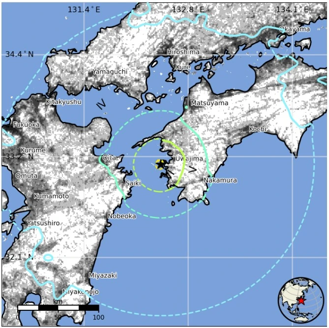 japan shikoku m6.4 earthquake april 17 2024 usgs epe