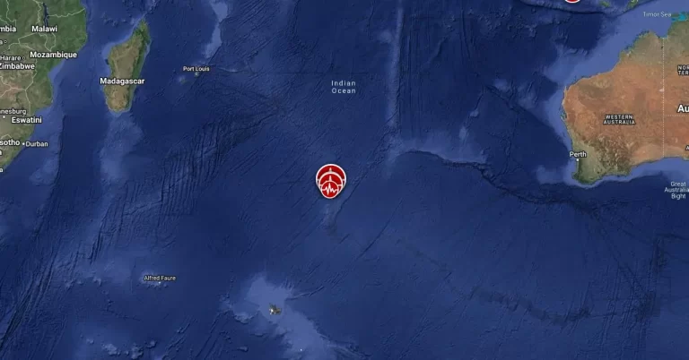 m6.0 earthquake mid-indian-ridge april 26 2024 location map