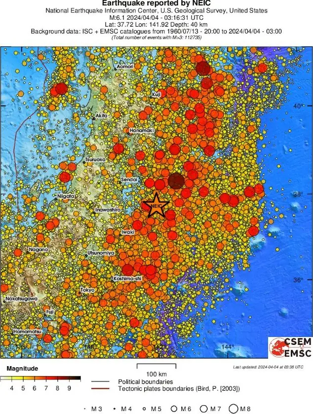 m6.1 earthquake japan april 4 2024 emsc regional seismicity