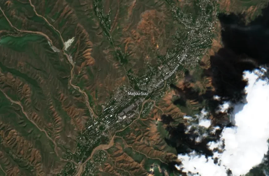 mailuu-suu kyrgyzstan april 17 2024 sentinel-2 satellite image