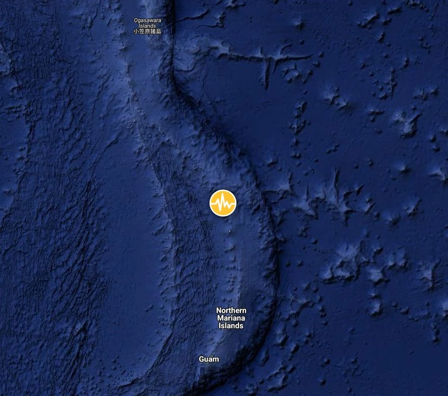 maug islands earthquake april 5 2024 m6.8 location map bg