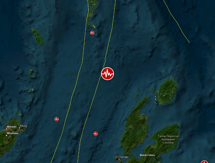 molucca sea indonesia m6.5 earthquake april 9 2024 location map bg