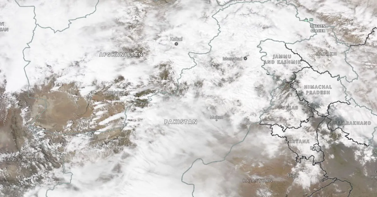 noaa-20 viirs satellite image over afghanistan and pakistan on april 14 2024