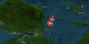 Shallow M6.1 earthquake hits near the north coast of Papua, Indonesia
