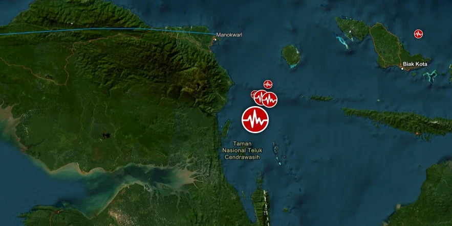 papua indonesia m6.1 earthquake april 9 2024 location map f