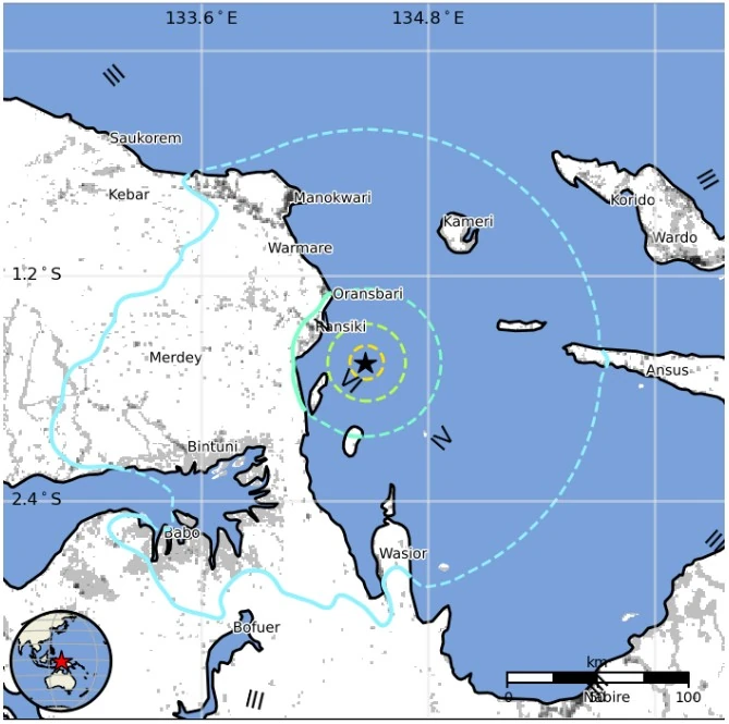 papua indonesia m6.1 earthquake april 9 2024 usgs epe