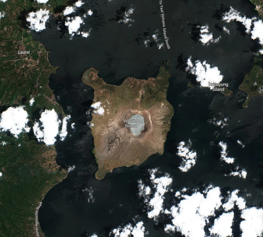satellite image of taal volcano on april 11 2024