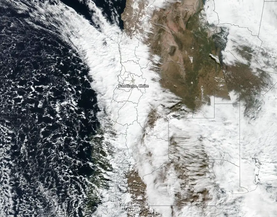 chile may 7 2024 satellite image by nasa terra modis