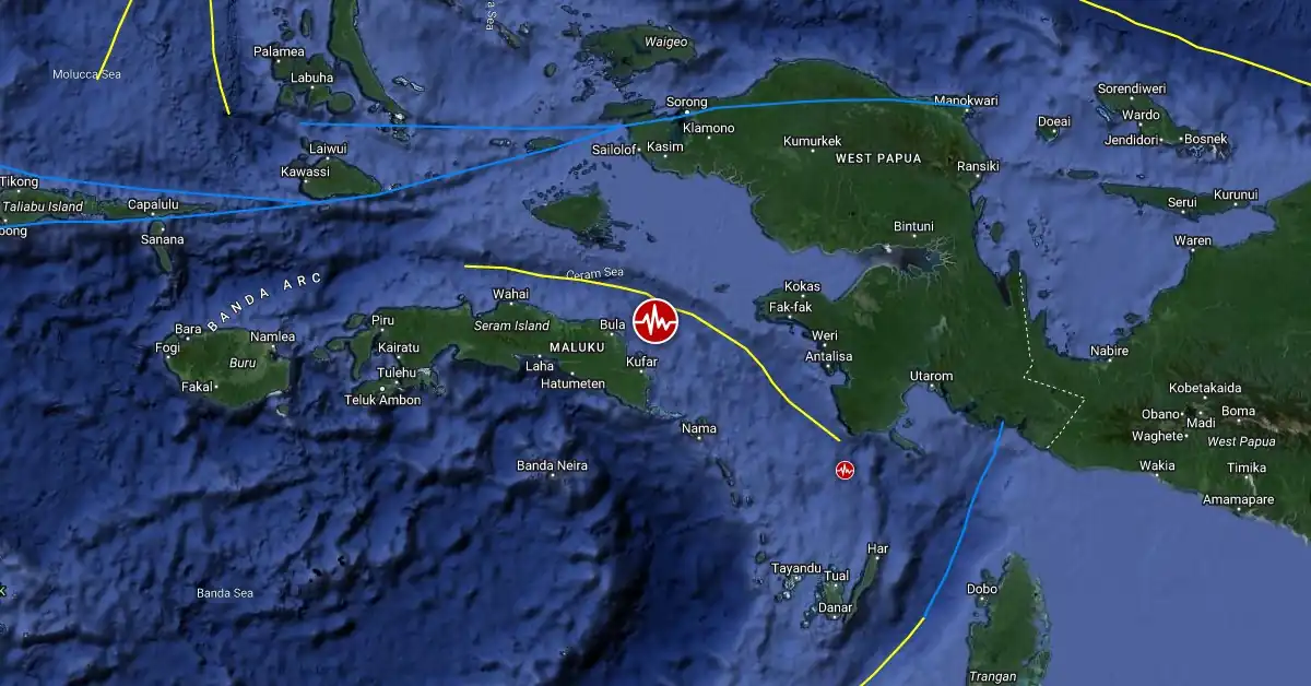 earthquake seram indonesia m6.2 may 5 2024 location map