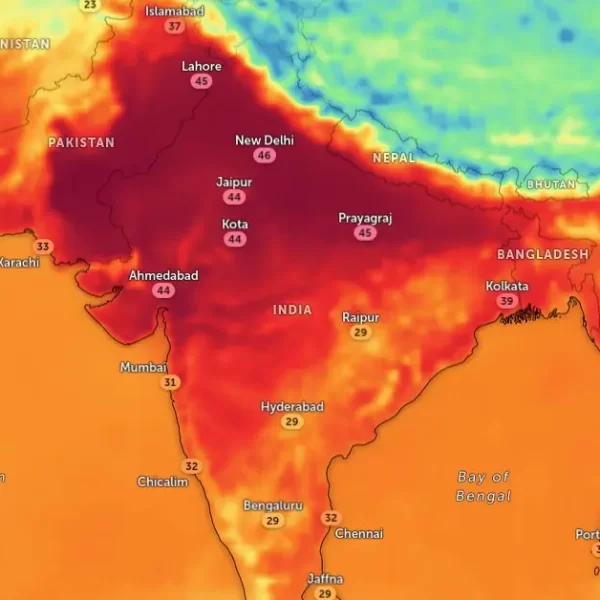 india gfs model temperature at 10z may 18 2024 f