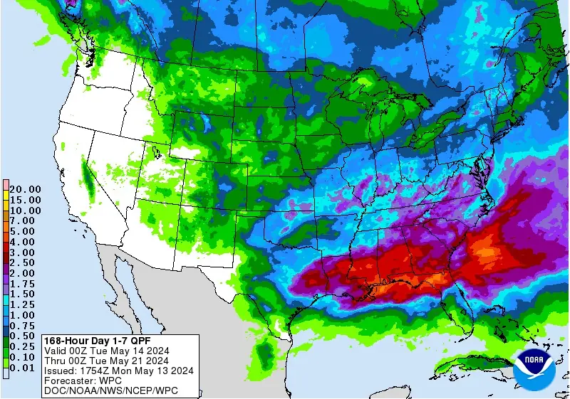 rainfall accumulation model may 14 - 21 2024