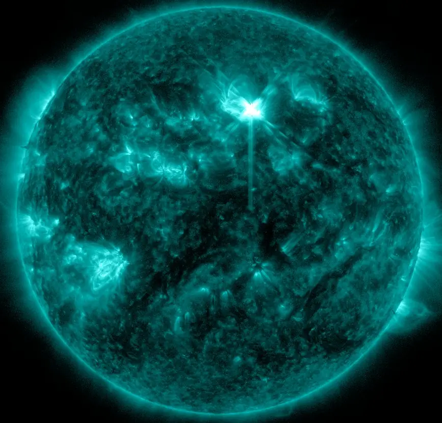 sdo aia 131 m9.1 solar flare at 0619 utc on may 4 2024