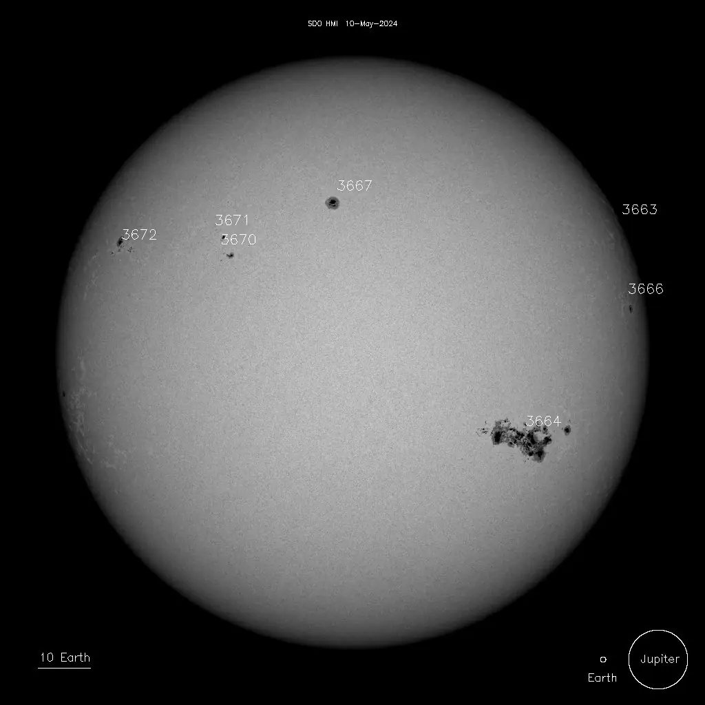 sunspots on may 10 2024