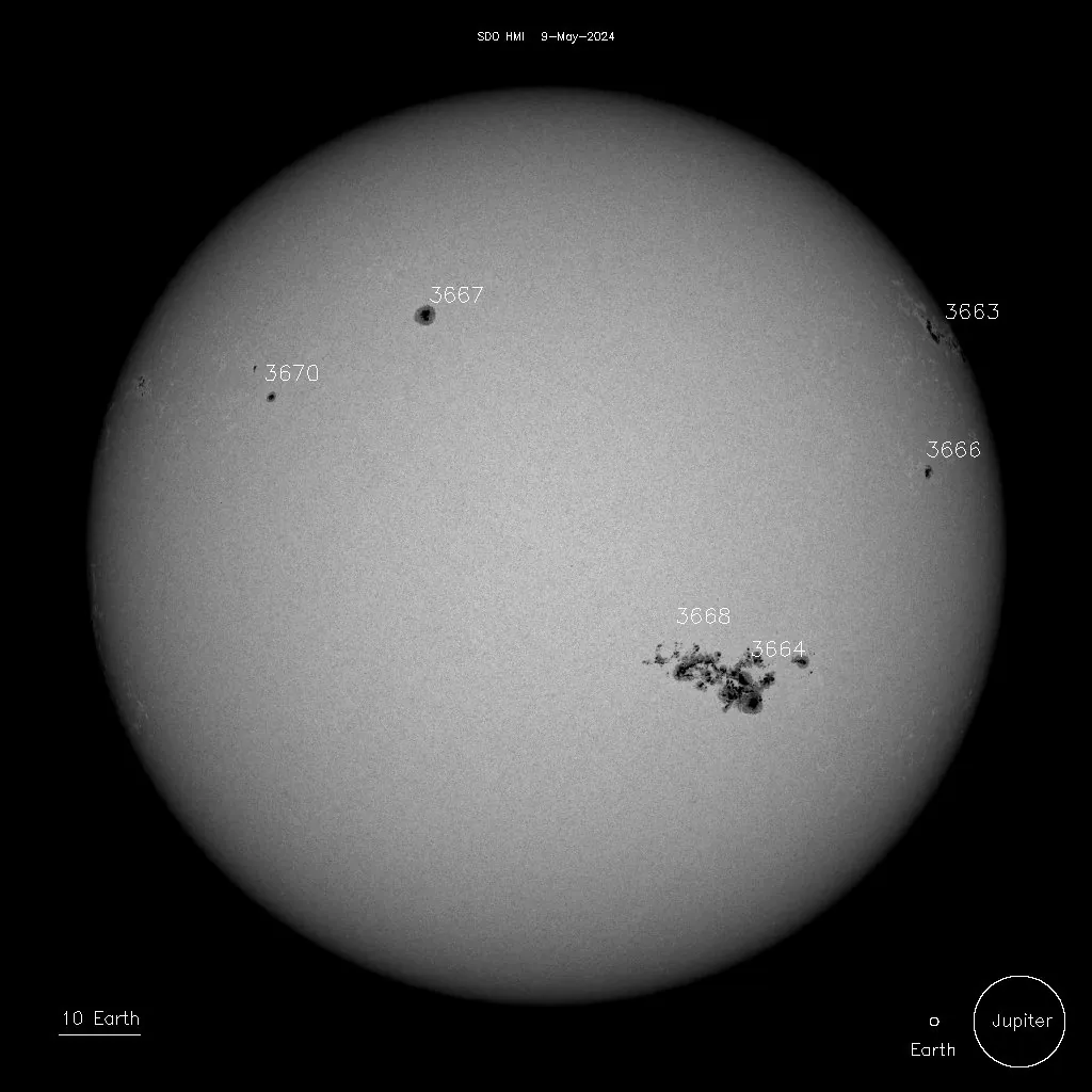 sunspots on may 9 2024