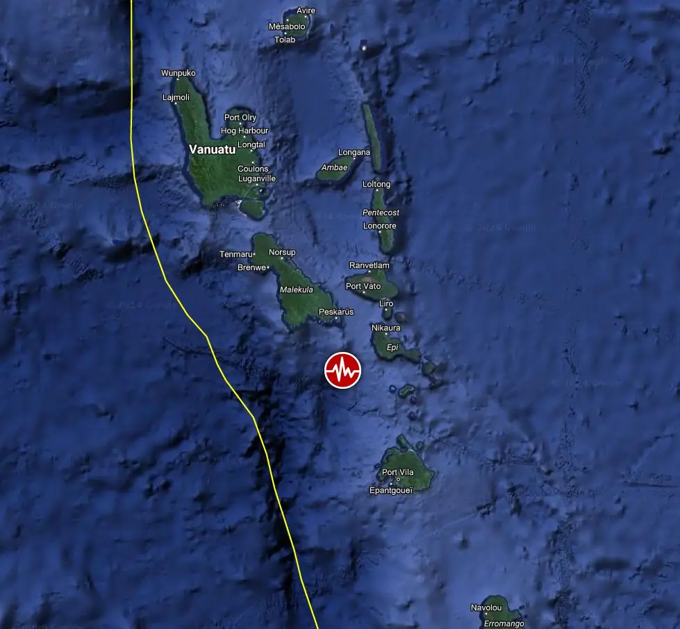vanuatu m6.3 earthquake may 25 2024 location map