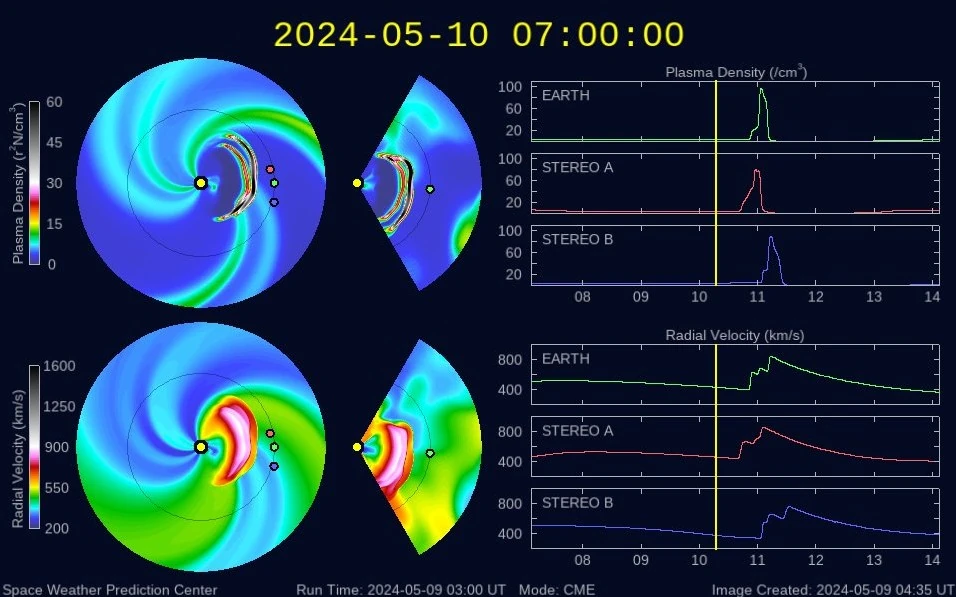 wsa enlil cme forecast for may 10 2024
