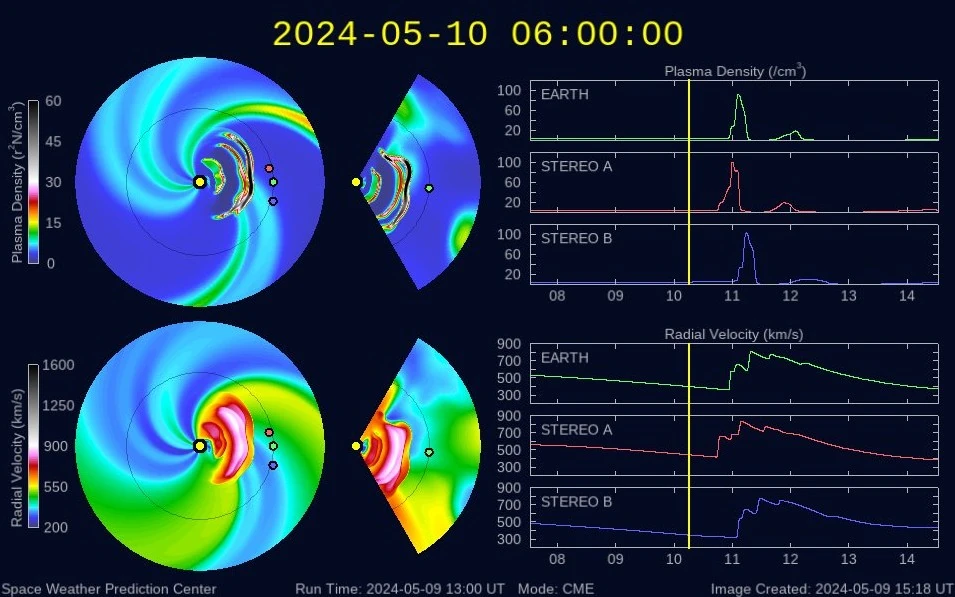 wsa enlil cme mode 06z may 10 2024