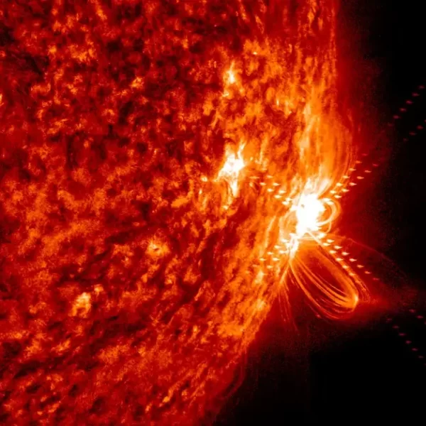 X1.7 and long duration M6.6 solar flares erupt from Region 3664, solar radiation storm in progress