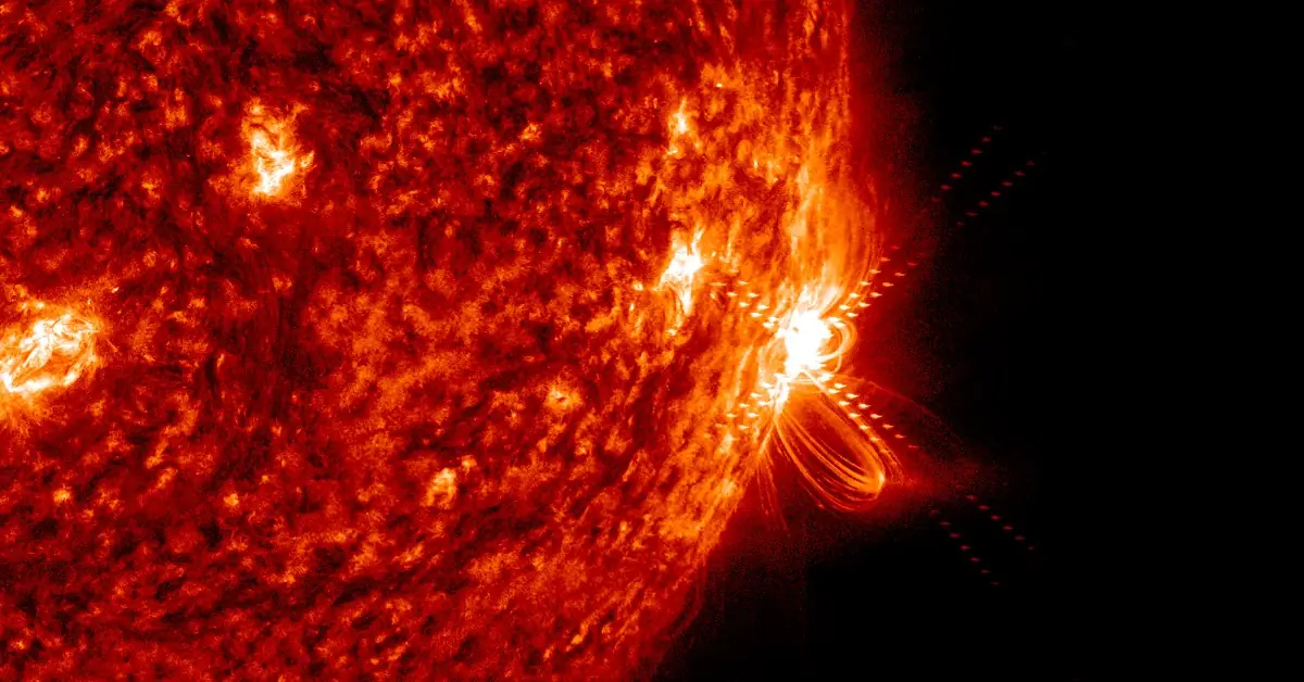 x1.7 solar flare may 14 2024 aia 304 at 0207z