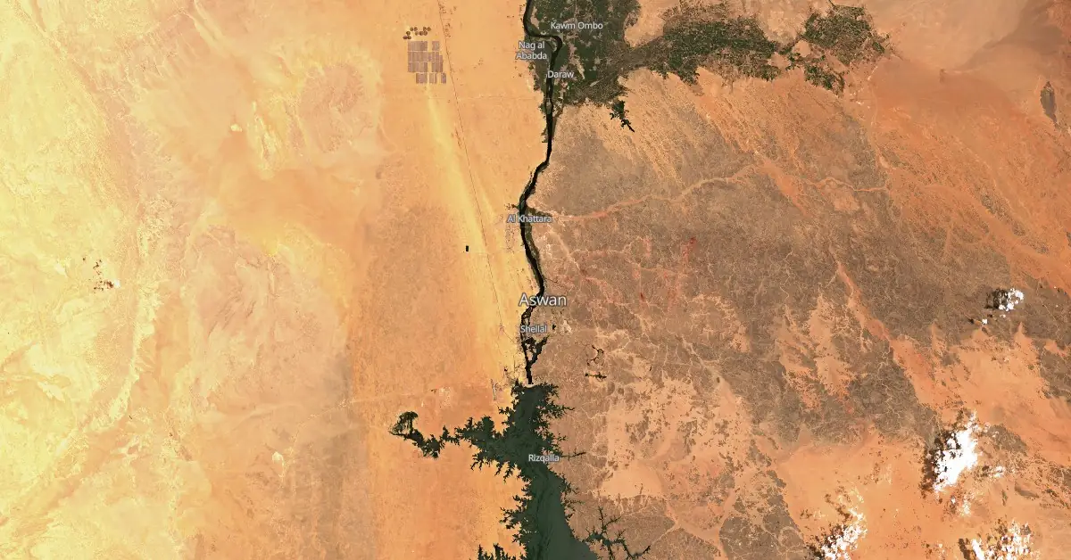 aswan egypt satellite image on june 8 2024 sentinel-2