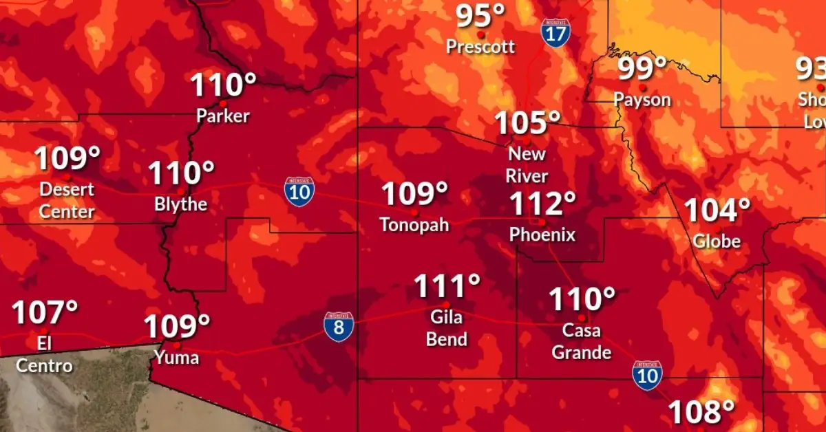 forecast high temperatures for june 12 2024 us az