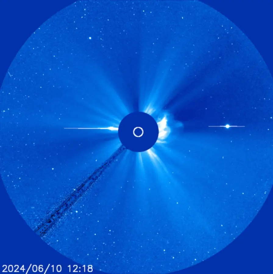 lasco c3 - cme produced by x1.5 solar flare on june 10 2024