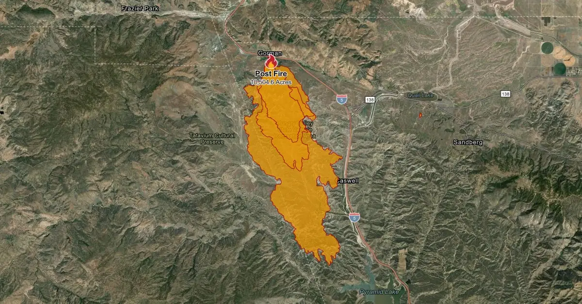 post fire june 16 2024 satellite image and map f