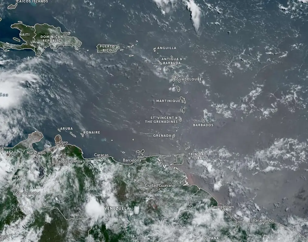 saharan dust 1420 utc june 26 2024 caribbean sea