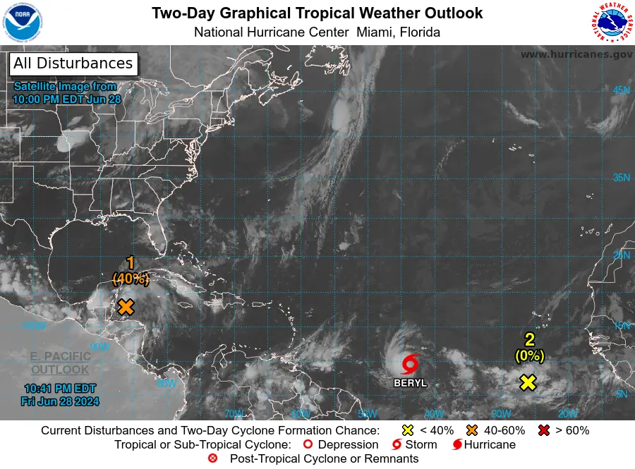 Tropical Weather Outlook June 29, 2024