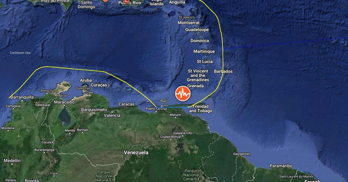 venezuela m6.0 earthquake june 23 2024 location map f