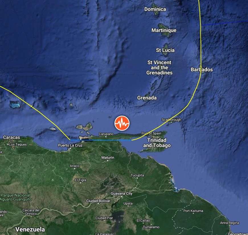 venezuela m6.0 earthquake june 23 2024 location map