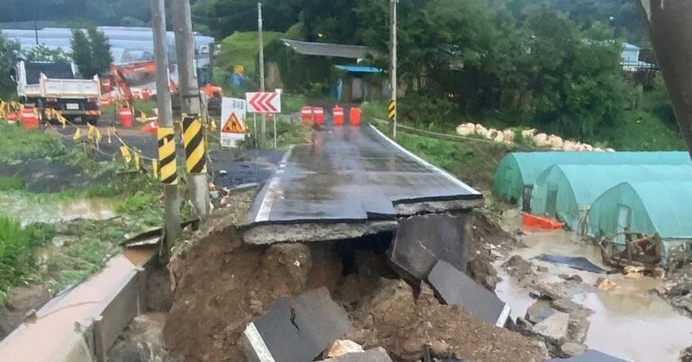 South Korea hit by most intense downpour in 200 years july 2024
