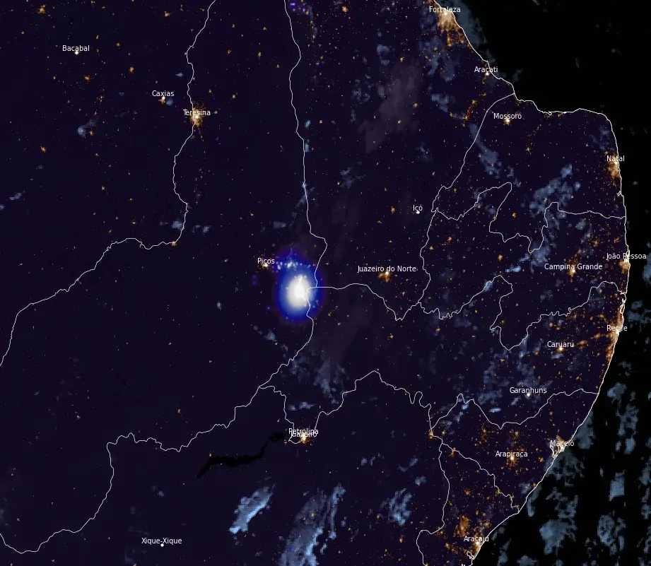 brazil fireball july 13 2024 goes east satellite image