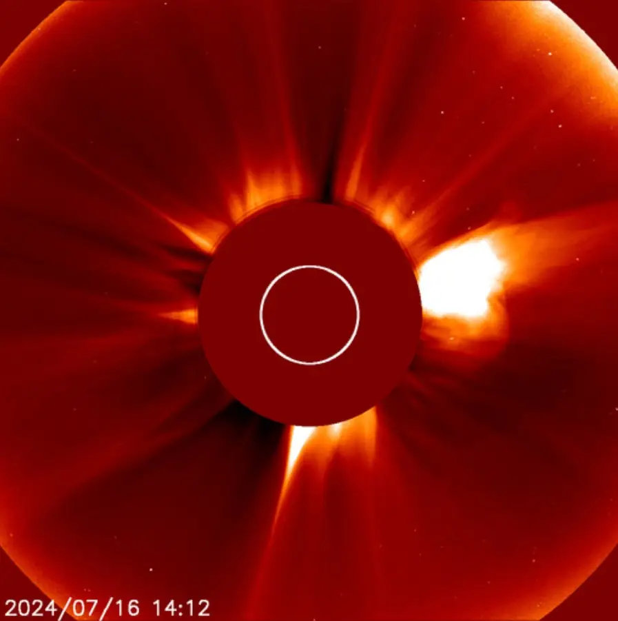 cme produced by x1.9 solar flare on july 16 2024