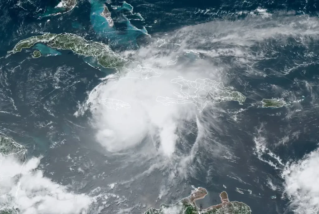 hurricane beryl 1730 utc july 3 2024 near jamaica