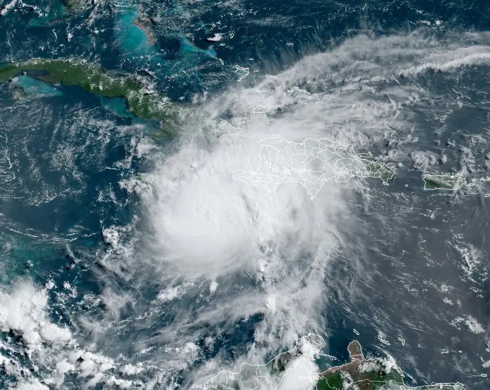 hurricane beryl at 1300 utc july 3 2024 satellite image