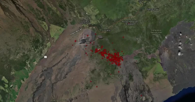 kilauea volcano earthquakes july 23 2024 sam esri