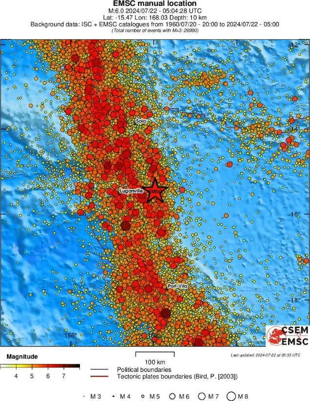 m6.0 earthquake vanuatu july 22 2024 emsc regional seismicity