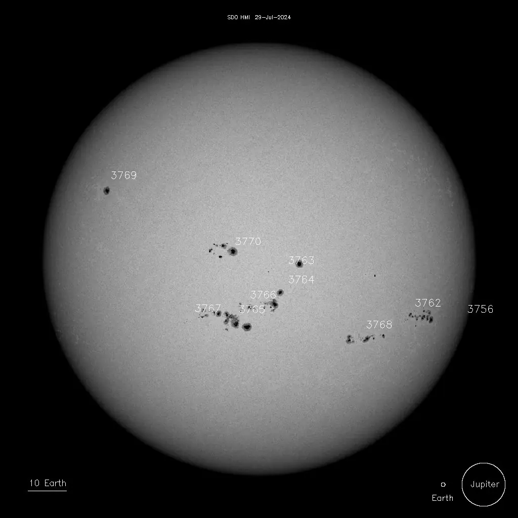 sunspots on july 29 2024
