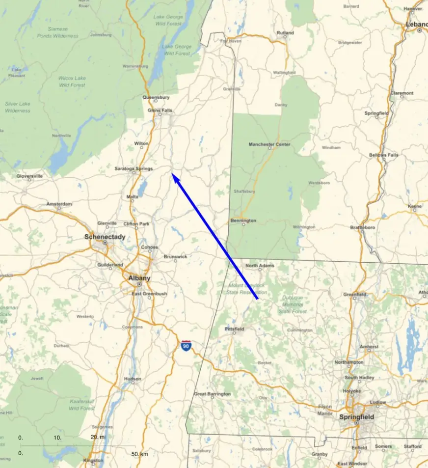 trajectory of bright fireball over Massachusetts, U.S. on july 20 2024 bg