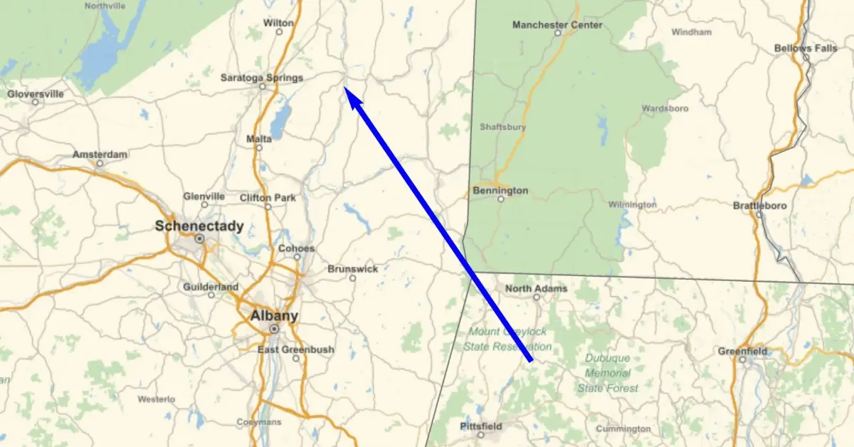 trajectory of bright fireball over Massachusetts, U.S. on july 20 2024