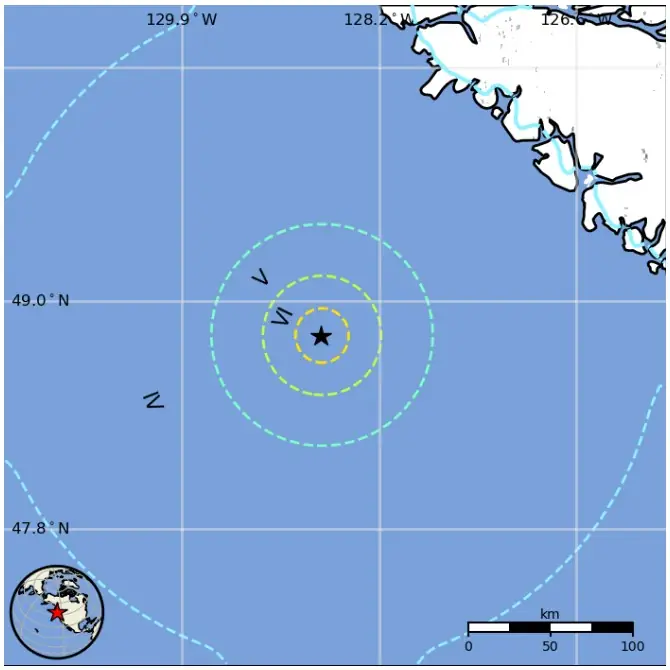 vancouver island M6.4 earthquake july 11 2024 usgs epe