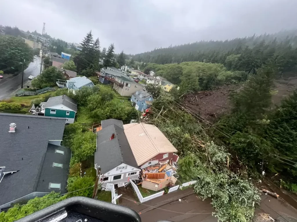 Emergency declared in Ketchikan as major landslide claims one life and leaves 3 injured, Alaska august 2024 c