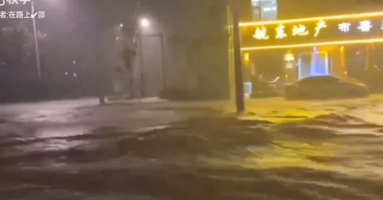 Extreme rainstorm hit China's Shandong, dropping 151 mm (5.9 inches) of rain in one hour august 2024